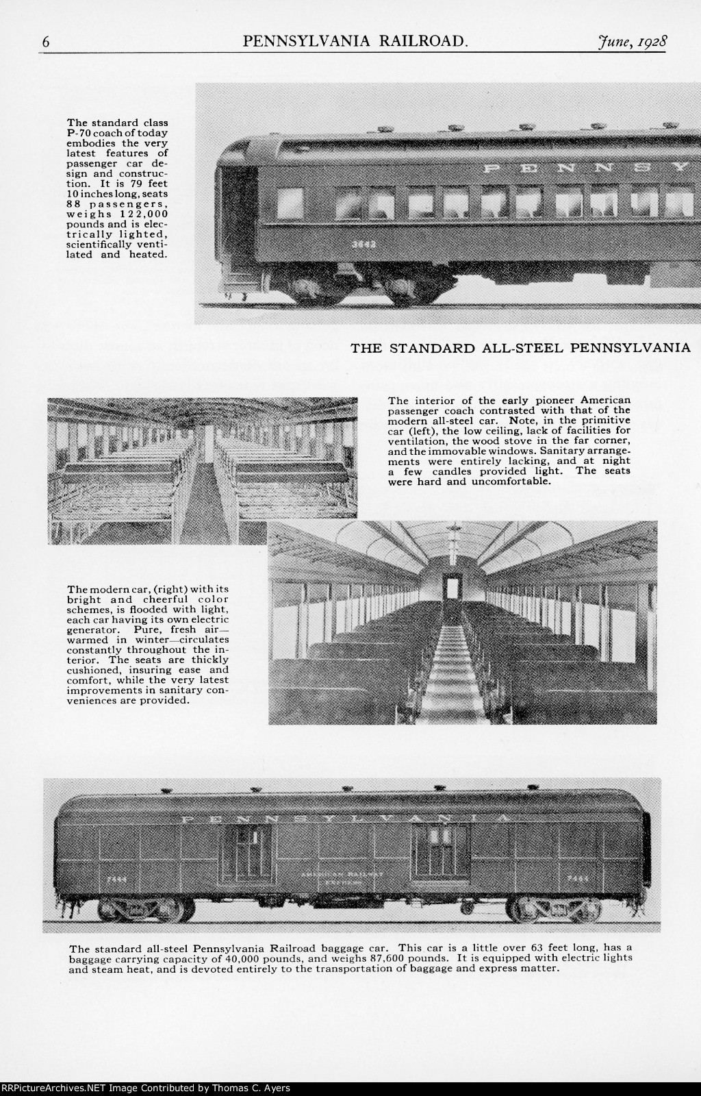 PRR "Passing Of The Wooden Passenger Car," Page 6, 1928